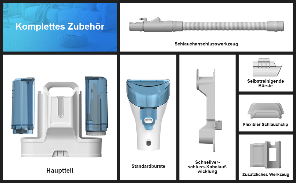 Пристрій для чищення оббивки та килимів: мокрий/сухий пилосос 450W для меблів, авто та диванів