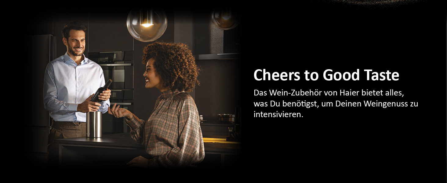 Електричний вакуумний затвор для вина Haier Premium Collection I Збереження аромату до 7 днів I Вакуумна помпа для вина, надійний, простий у використанні I Стильний подарунок для поціновувачів вина