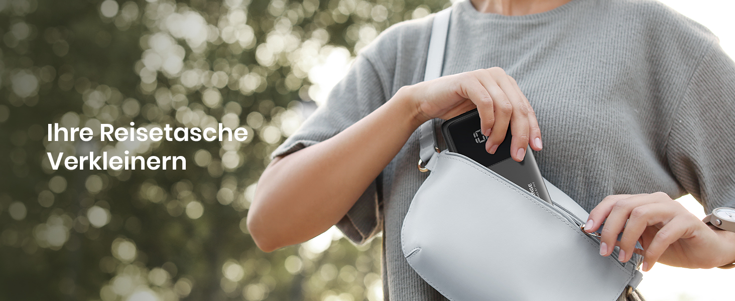 Power Bank INIU, 10000mAh, Швидка зарядка USB-C, PD3.0 QC4.0, Сумісний з iPhone, Samsung, iPad, Чорний