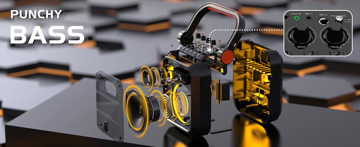 Караоке система JYX з 2 мікрофонами, Bluetooth, FM, USB, TF, AUX, Rec - PA Комплект для вечірок, дорослих та дітей