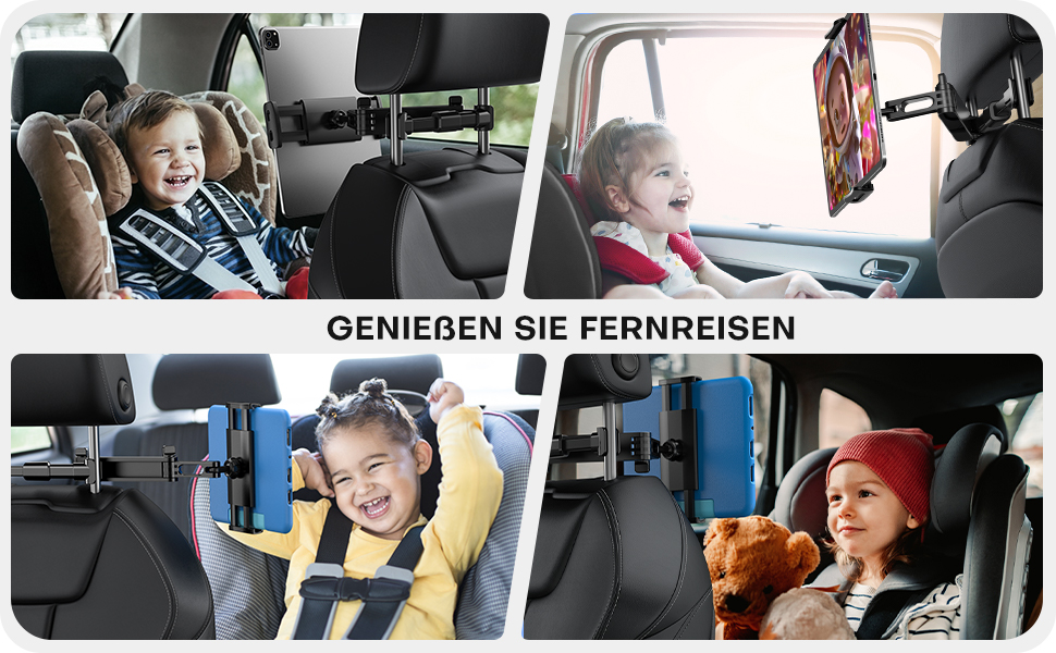 Утримувач для планшета в авто, універсальний, висувний, для Galaxy, Huawei, Switch, чорний