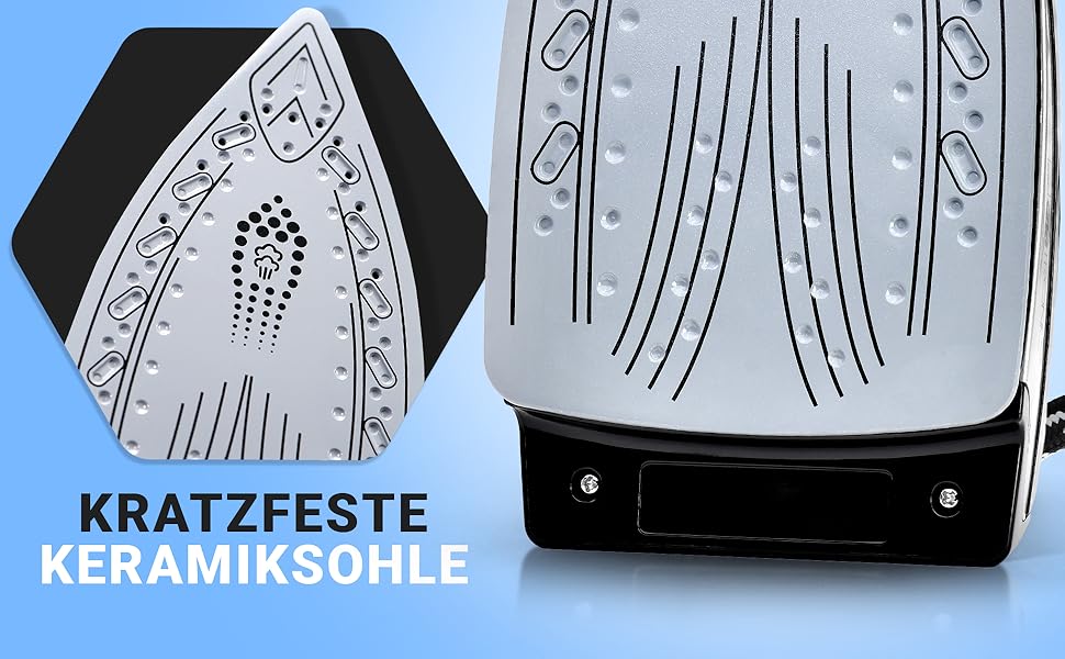 Праска-парогенератор Clatronic DBS 3749 чорна | 3,5 бар, 1,2 л, 2400 Вт | Анти-крапельна система, Superglide-підошва