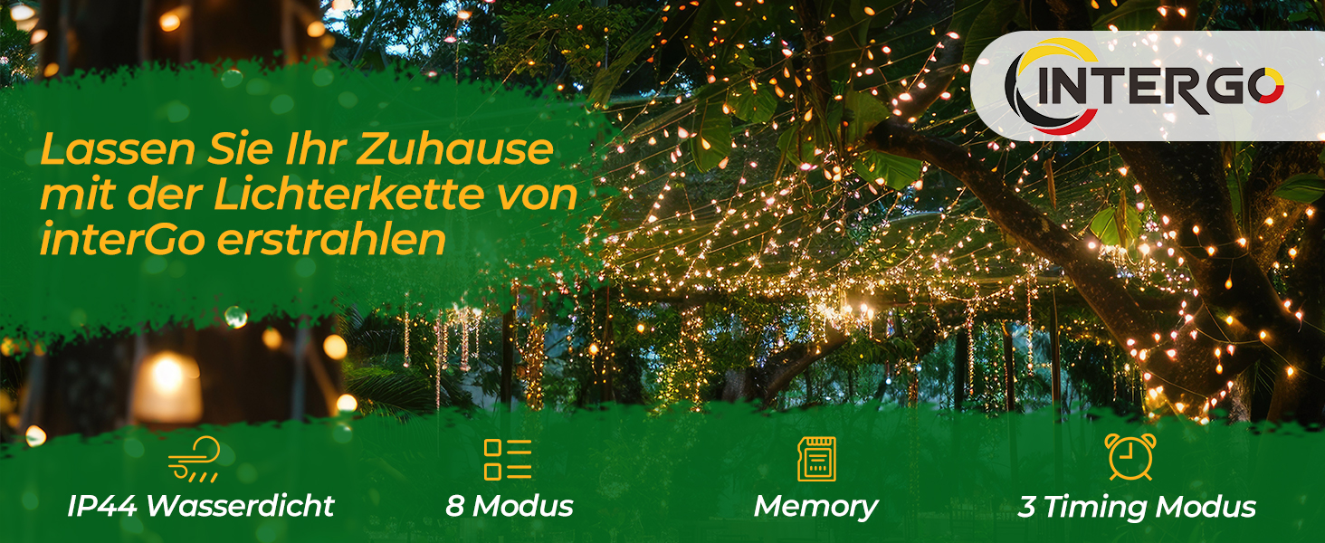 LED гірлянда 100 метрів, 800 LED, тепле світло для декору: Новий Рік, вечірка, сад, балкон. З таймером та пам'яттю