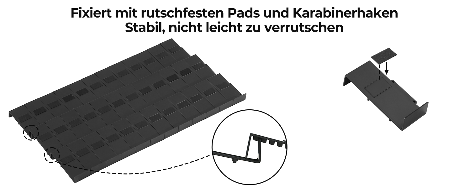 Організатор для спецій Famhap, 24 шт. - полиці для спецій у ящик, чорний