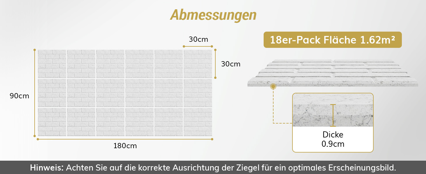 Акустичні панелі TONOR під цеглу самоклеючі, 18 шт (30x30x0.9 см), шумоізоляційні панелі для стін, звукопоглинаючі плити для вітальні та студії, сірі
