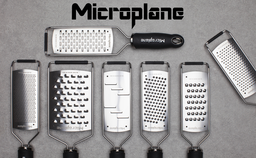 Терка Microplane велика для твердого сиру, шоколаду та трюфелів, чорна, з нержавіючими лезами, виробництво США