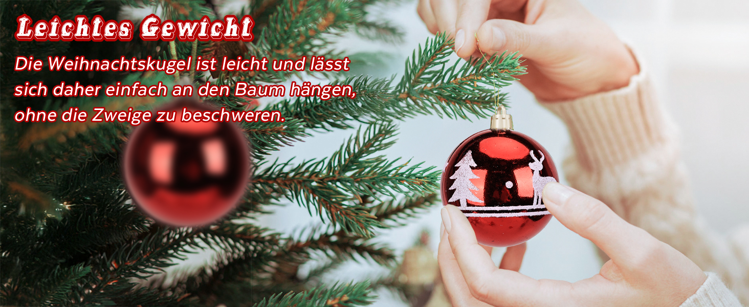 Набір прикрас на ялинку 101 шт., новорічний декор, пластикові кулі для ялинки, кулі на ялинку, зірка на верхівку, матові, глянцеві, багаторазові ялинкові кулі, 3, 4 та 6 см (червоні)