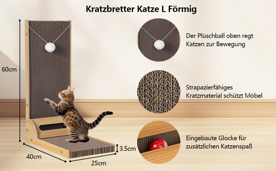 Ліжко для кота на батарею, грілка для кота, підвісне ліжко для кота, ліжко-грілка для кота, ліжко для кота з м'яким плюшевим покриттям, складане ліжко-гамак для кота на батарею, сірий колір 45x30 см (когтеточки для кота коричневого кольору)