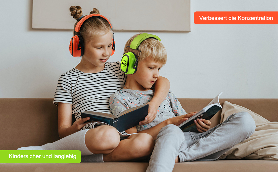 Навушники для захисту від шуму Green Devil для дітей 3-16 років (SNR27.4) - комфортні, складні, для школи, навчання, концертів, фестивалів