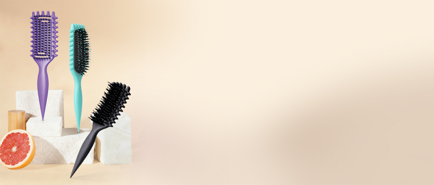 Щітка для локонів Lockenbürste: антистатична стилінг-щітка з вентиляцією для мокрого та сухого волосся, ідеальна для кучерявого волосся та створення об'єму (фіолетова)