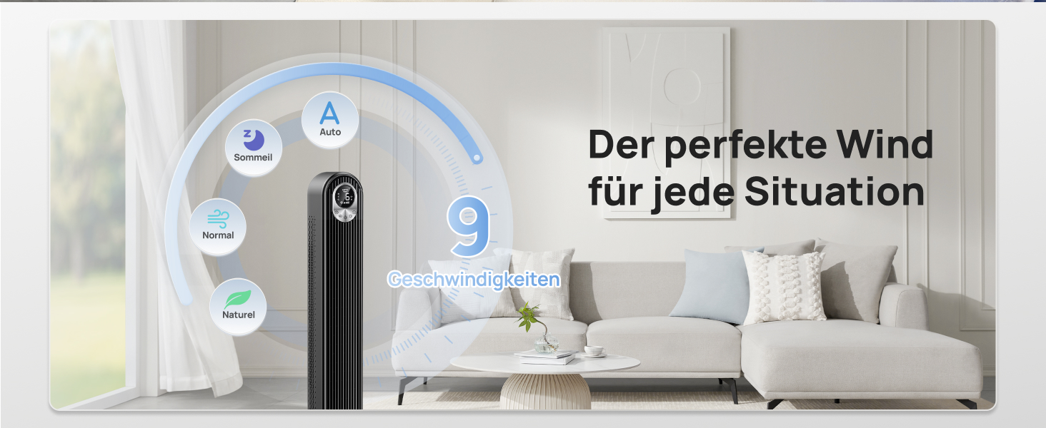 Турбовентилятор Dreo з потужним мотором 20dB: тихий, з дистанційним керуванням, 9 режимів, 90° осциляція, таймер 12 годин. Ідеально для спальні.