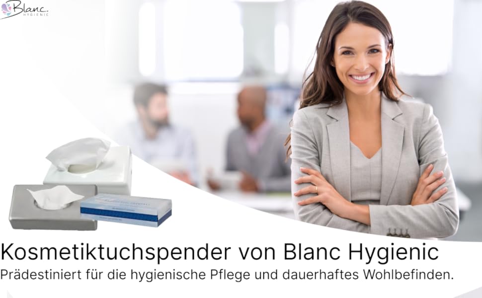 Диспенсер для косметичних та вологих серветок Blanc HYGIENIC Futura, настінний, пластиковий, 100 аркушів, білий