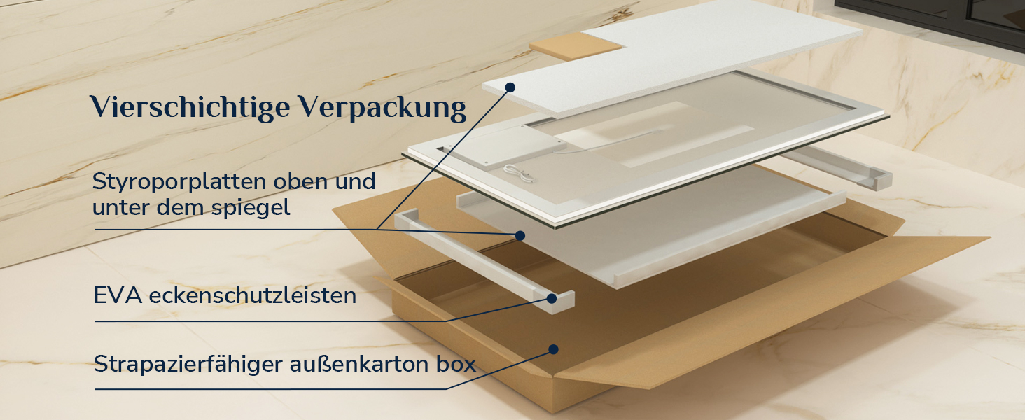 Дзеркало для ванної кімнати Keonjinn з підсвічуванням, чорний металевий каркас 60x80 см, антизапітніння, LED, сенсорне управління, 3 кольори світла, регулювання яскравості, функція пам'яті, настінне дзеркало