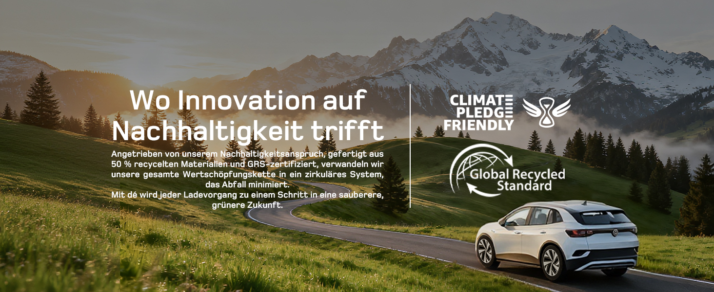 Зарядна станція для електромобілів Dé Mobile 11 кВт (6 м) з регулюванням потужності, кабель CEE 16A на Typ 2, сумісна з Model Y/3, ID.3/4/5, MG4, EX30, e-up, e-tron та BEV/PHEV