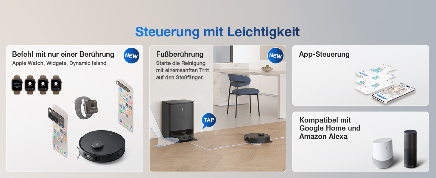 Робот-пилосос ECOVACS DEEBOT T30S PRO OMNI з функцією миття, 11000 Па, технологія ZeroTangle, миття гарячою водою 70°C, TruEdge™ для прибирання кутів, акумулятор 6400 мАг, уникнення перешкод за допомогою AI