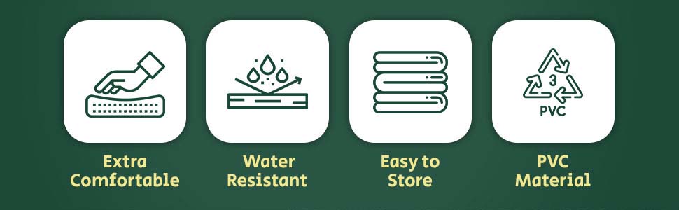 Надувне двомісне кемпінгове ліжко Green Haven – водонепроникна повітряна матрац, швидко надувається, для кемпінгу та гостей, темно-синій