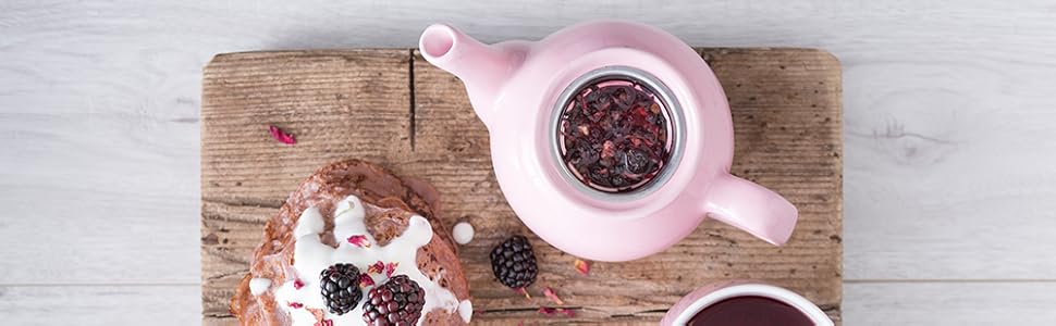 Чайник Price & Kensington на 6 чашок, матовий синій, з високоякісної кераміки, вінтажний стиль, для заварювання чаю, підходить для мікрохвильовки та посудомийки