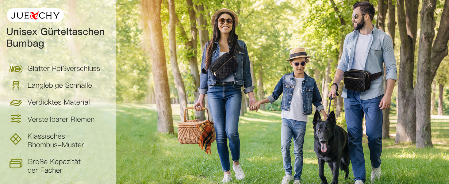 Жіноча бананка Jueachy, сумка через плече, поясна сумка, водонепроникна, чорна, ромбовий візерунок, 4 кишені на блискавці, для активного відпочинку, подорожей, фестивалів