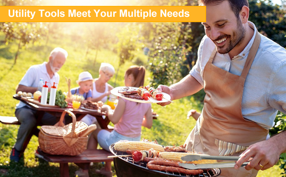 Набір аксесуарів для гриля на 42 шт. з кейсом, нержавіюча сталь, для газового гриля, барбекю, саду та кемпінгу