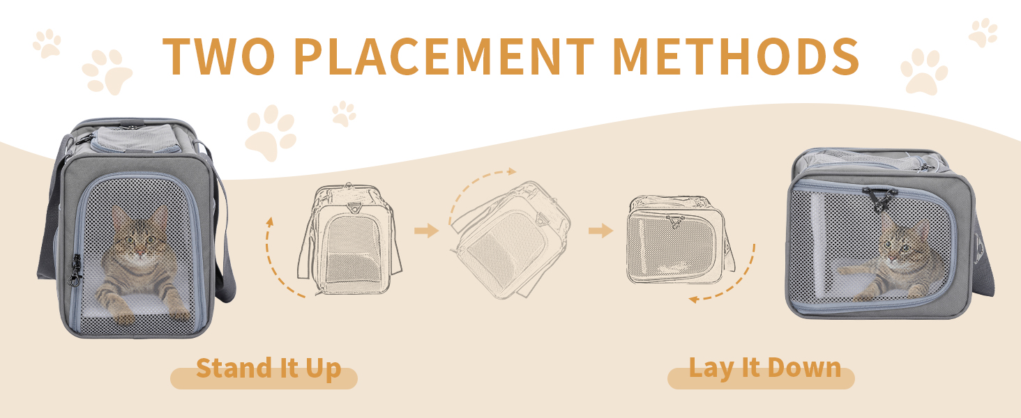 Транспортна сумка Petsfit для котів та собак | Авіапереліт, авто, поїзд | Сіра, Small