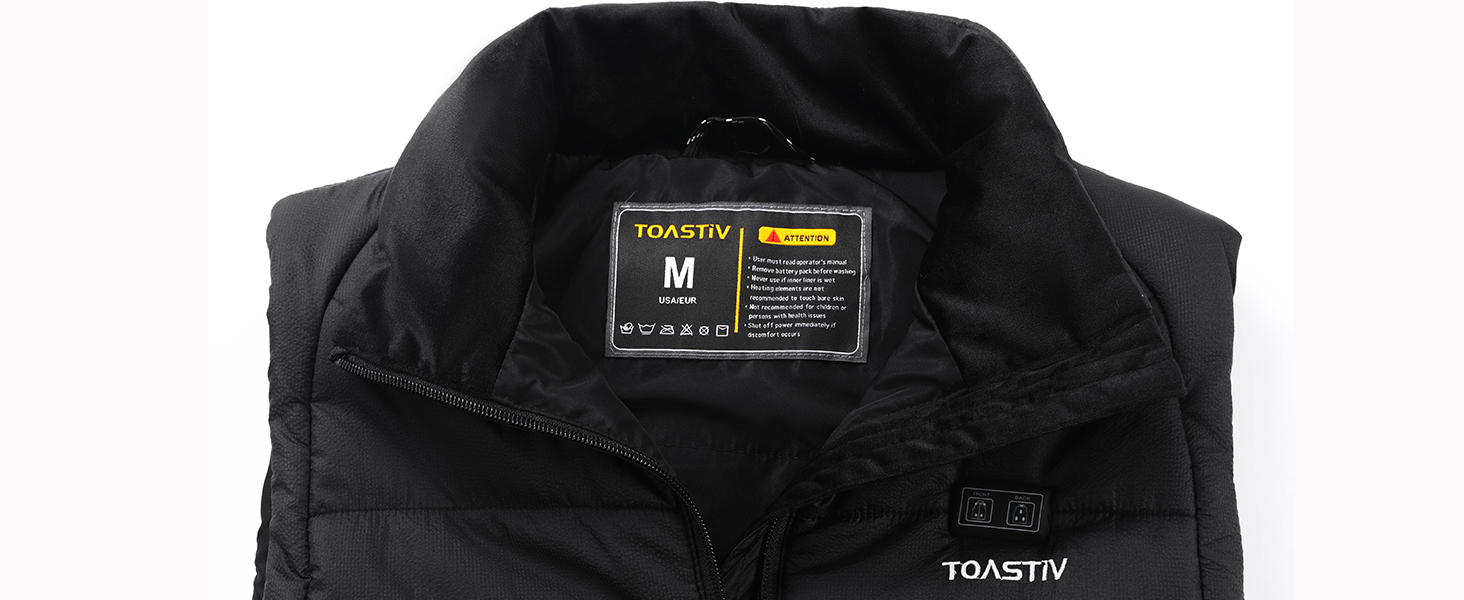 Обогреваемая жилетка для женщин с Powerbank 7.4V 16000mAh, 8 зон обігріву, регульована, чорна