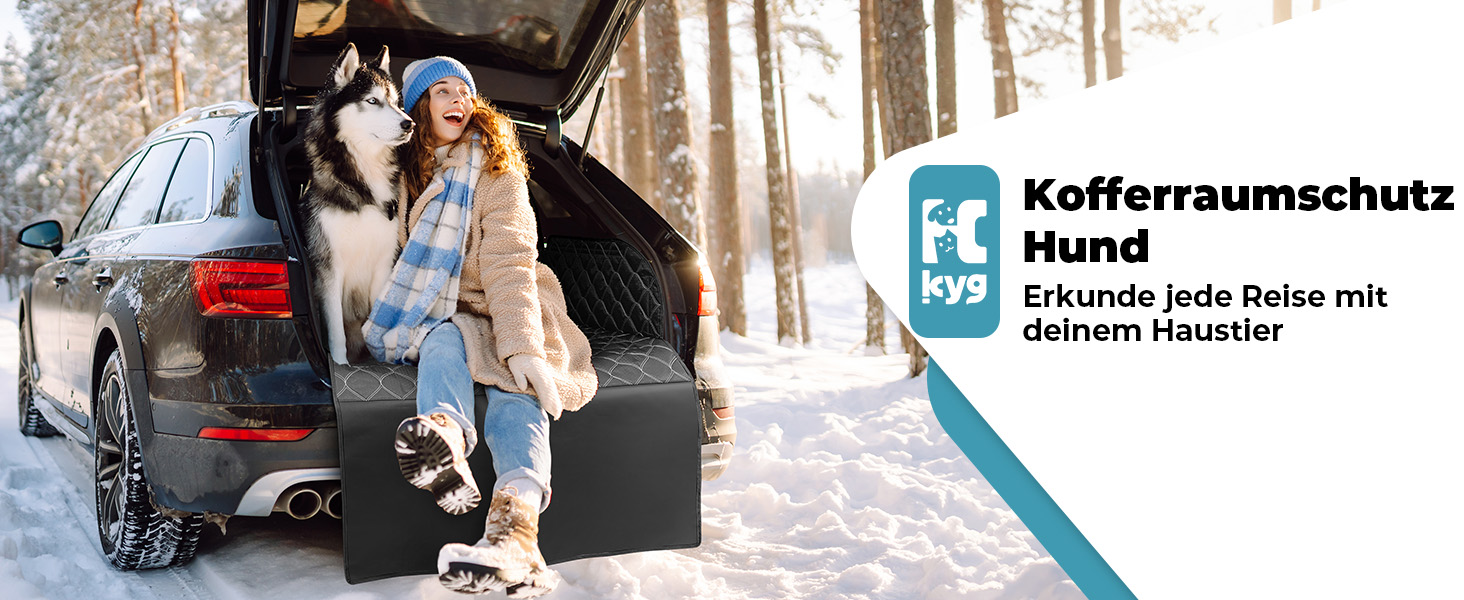 Захисна ковдра для собак у багажник авто KYG, 215x110 см, чорна, водовідштовхувальна, антиковзаюча