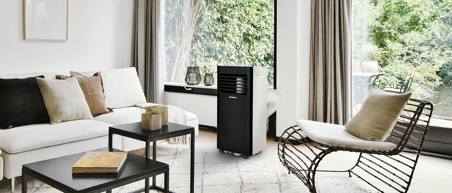 Інфрачервовий обігрівач Climative 2500W з 9 рівнями, IP65, для тераси та приміщення, з пусковим пристроєм та таймером, чорний (фіксований)