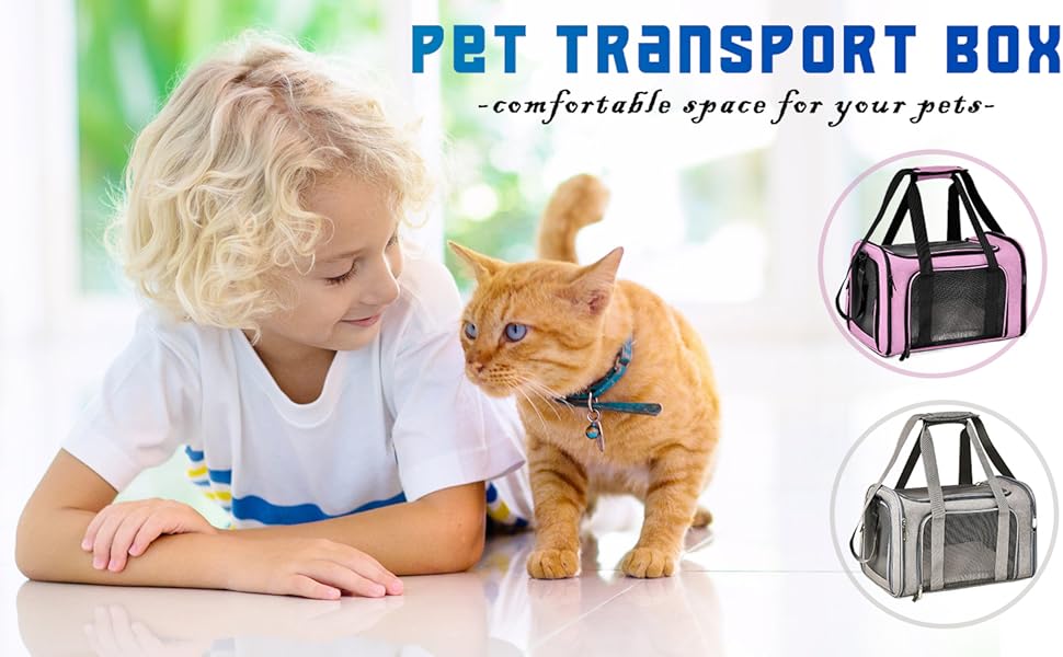 Транспортна сумка для кота та собаки, велика, портативна, для прогулянок на вулиці, складна, дихаюча, велика місткість, для двох маленьких котів, для подорожей на авто (сірий)