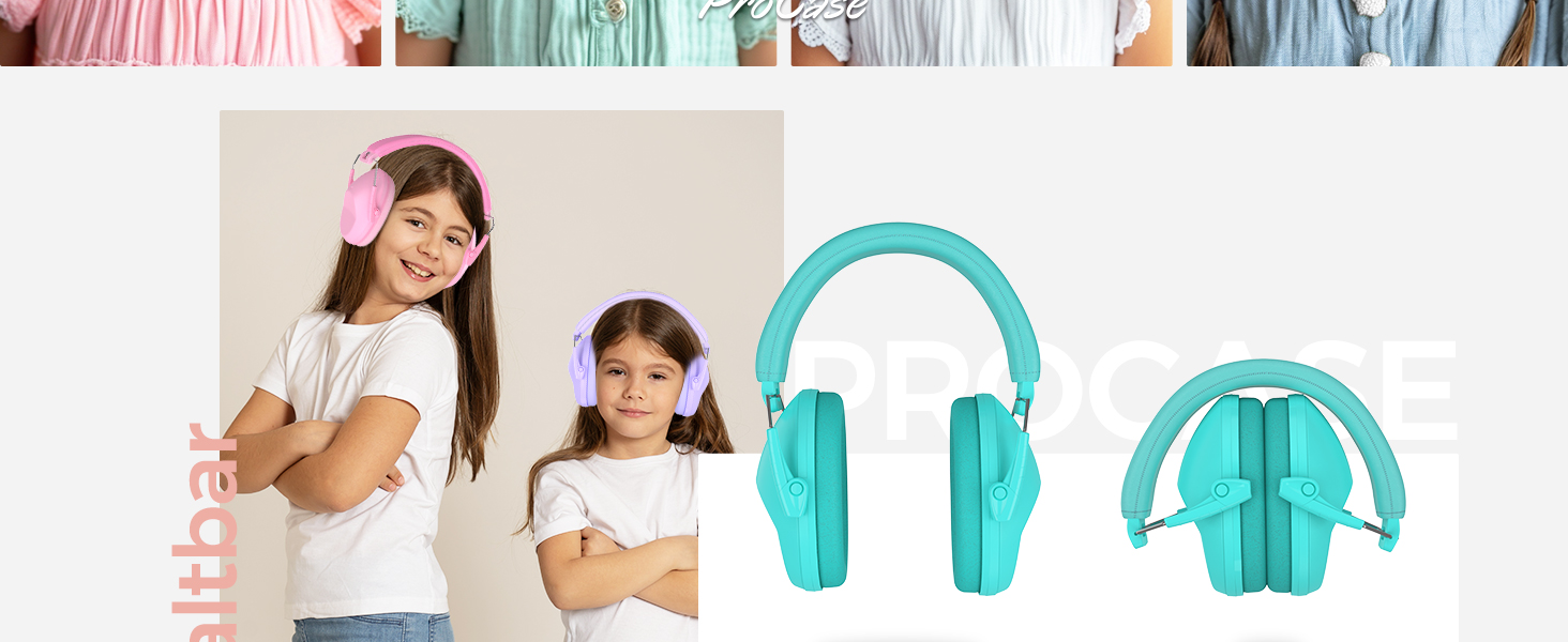 Навушники для захисту від шуму ProCase для дітей, блакитні