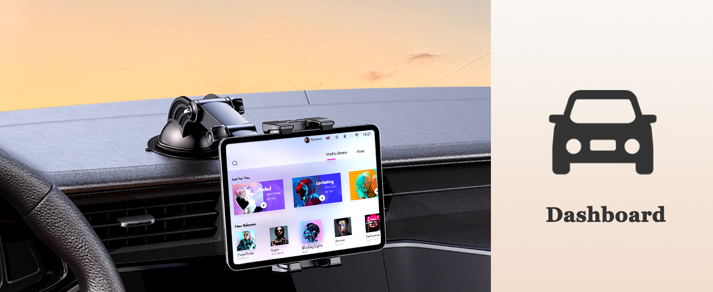 Тримач для планшета в авто OHLPRO: універсальний, для iPad, Galaxy Tab, Switch, 5-13 дюймів