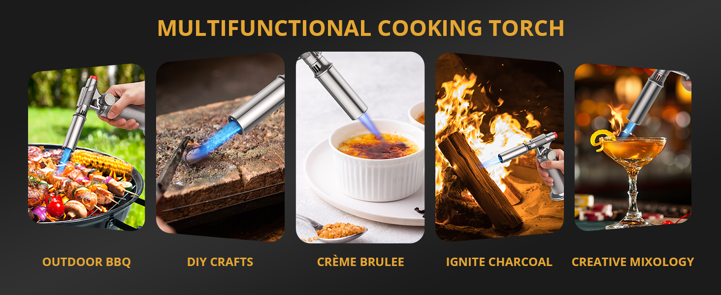 Професійний пальник Sondiko SW-801 Pro: наповнюваний металевий газовий пальник для кухні та зварювання, регульоване полум'я, вітростійкий, для чоловіків (бутан не входить)