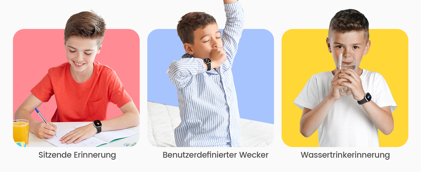 Дитячий розумний годинник для хлопчиків та дівчаток, фітнес-трекер активності з 100+ спортивними режимами, крокомір, монітор серцевого ритму та сну, водонепроникність IP68, подарунок для підлітків 5-16 років, чорний