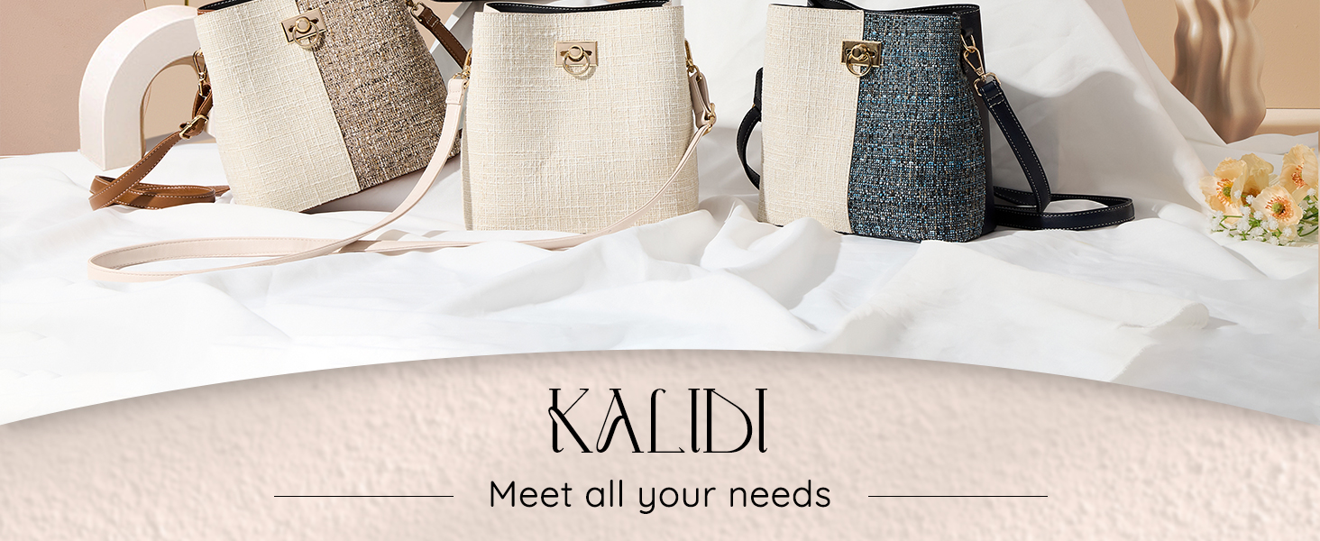 Сумка жіноча KALIDI Fancy Forest через плече з натуральної шкіри бежево-коричнева, стильна кросбоді сумка з регульованим ремінцем