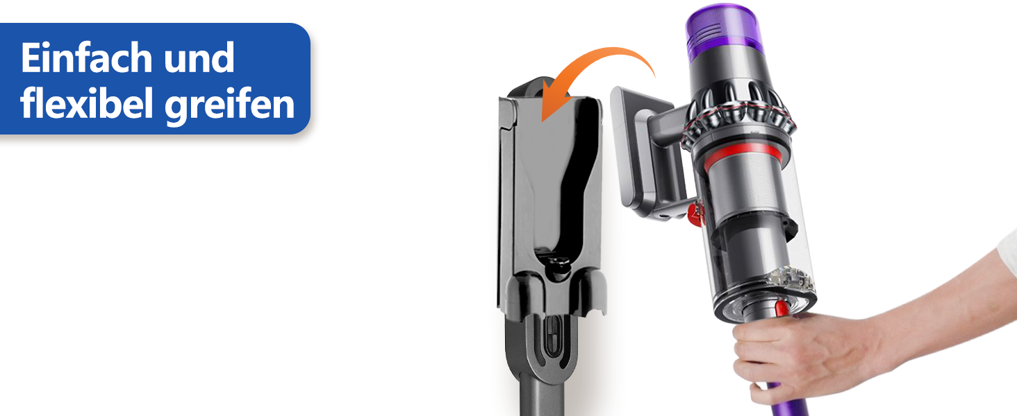 Настінна кріплення для пилососа Dyson (Gen5, V15, V12, V11, V10, V8, V7, V6) з вуглецевої сталі, сірий