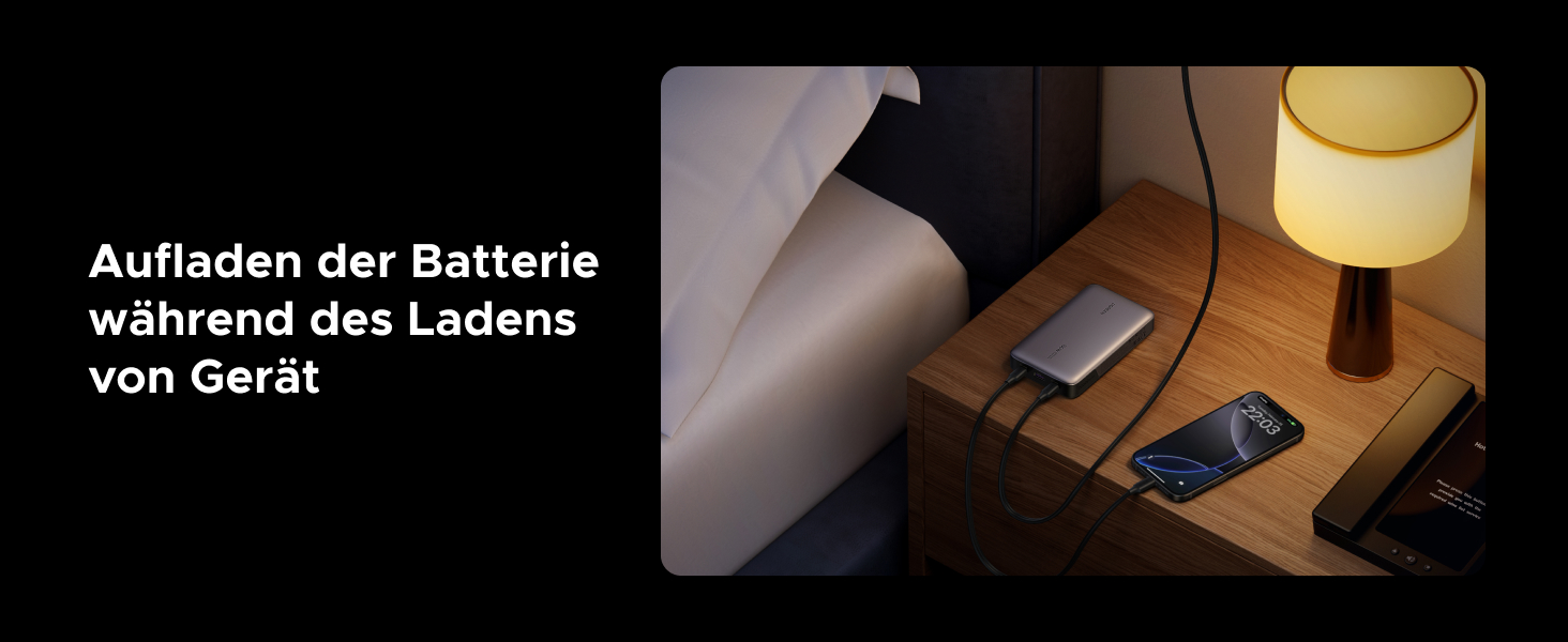 Power Bank UGREEN Nexode 100W, 20000mAh, 3 USB-C, цифровий дисплей, сумісний з MacBook, iPhone, Galaxy, Dell