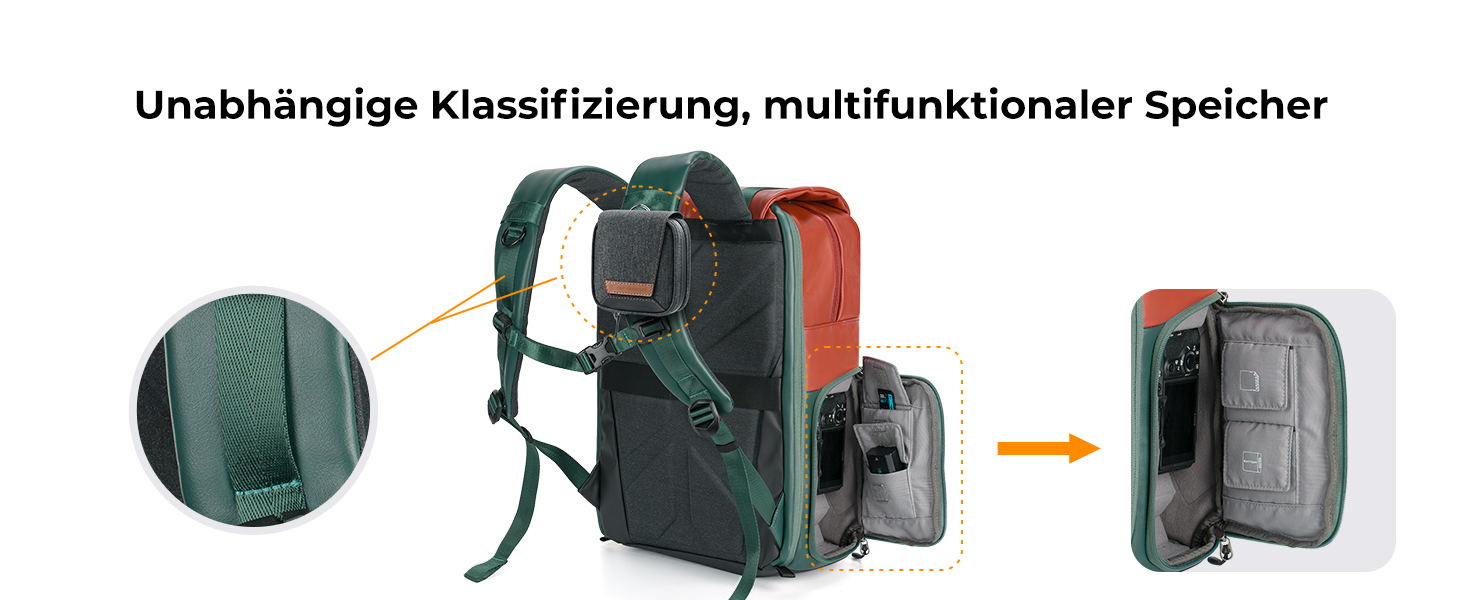 Рюкзак для камери K&F Concept 20L, з відділенням для ноутбука 15.6