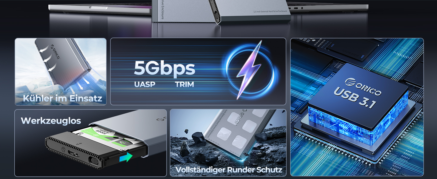 Зовнішній корпус для HDD/SSD ORICO 2.5