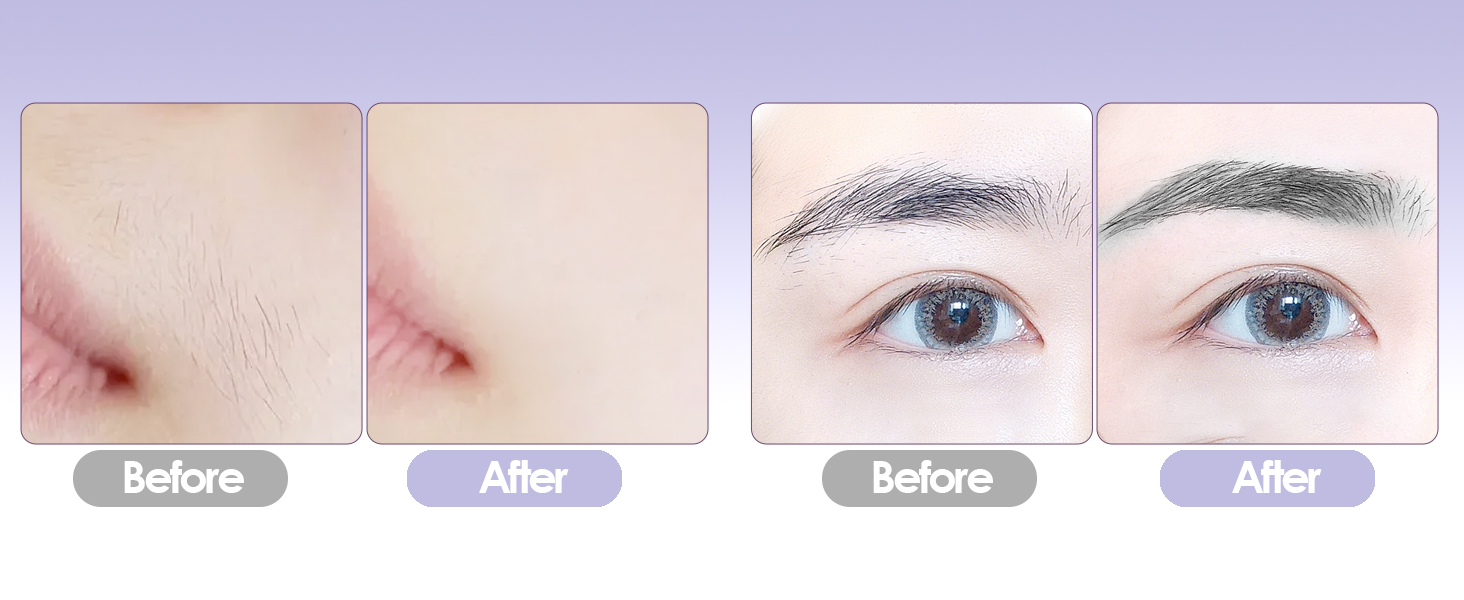 Триммер для обличчя та брів VG VOGCREST 2-в-1 з LED-підсвіткою (Рожеве золото, Фіолетовий)