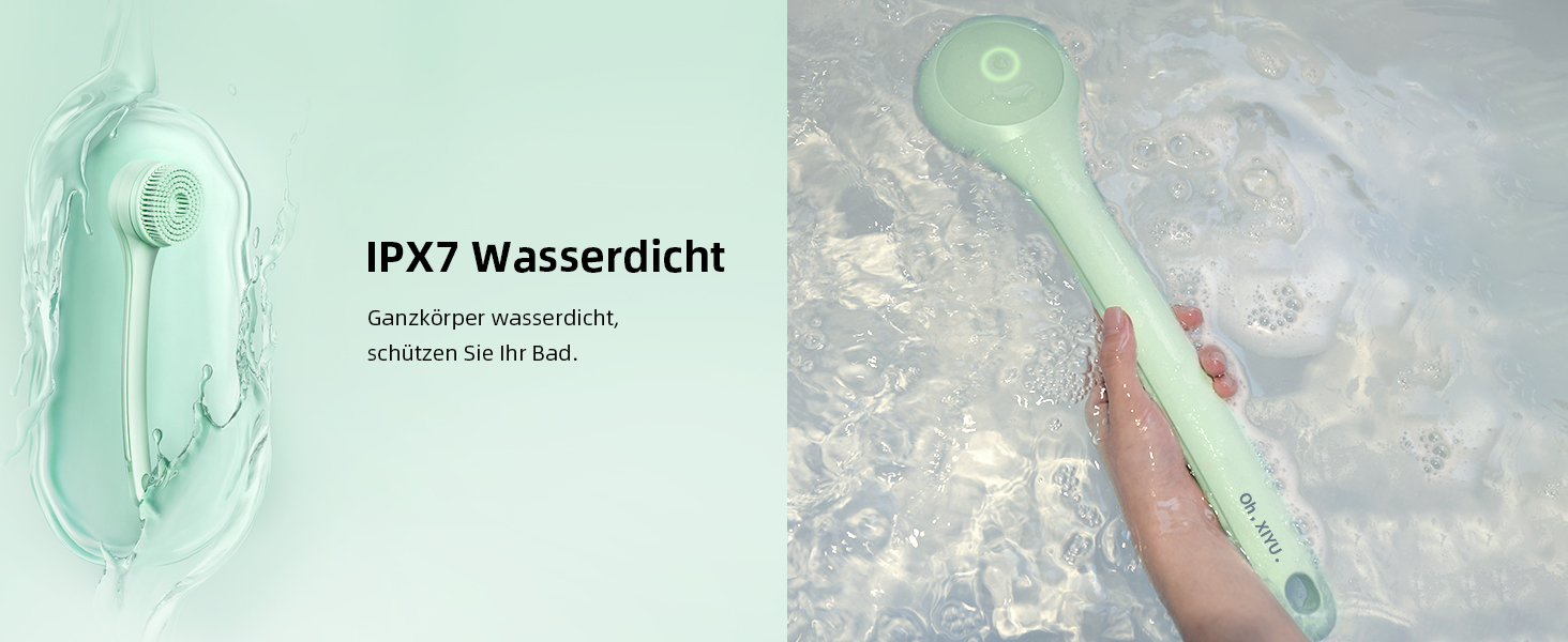 Електрична щітка для спини Gentle Exfoliating, для глибокого очищення, з довгим ручним, для жінок, чоловіків, літніх людей, рожевого (блідо-зеленого) кольору