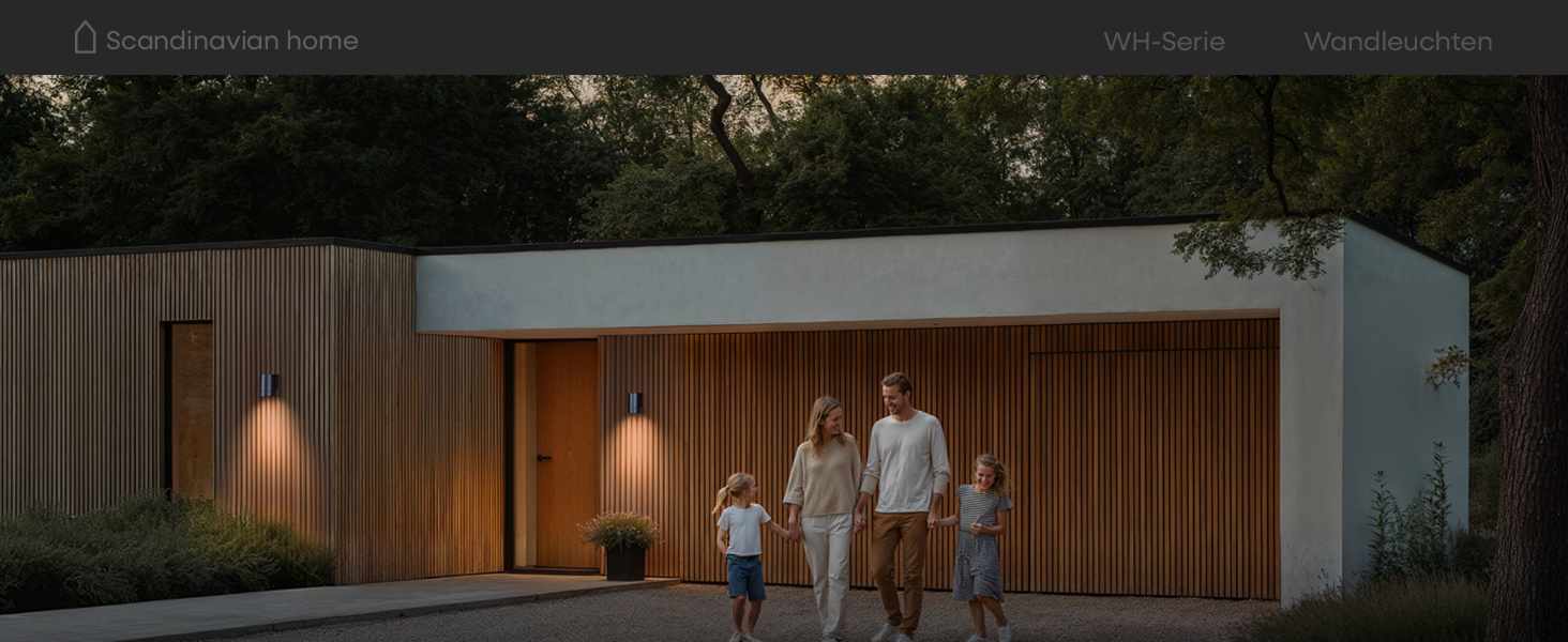 LED-стінна лампа для дому в скандинавському стилі, Aussen & Innen, регулювання яскравості, IP65, 230V, 6W, тепле біле світло 3000K, 700lm, для дому та саду, комплект 2 шт. (Wh-серія Антрацит Ral 7016)