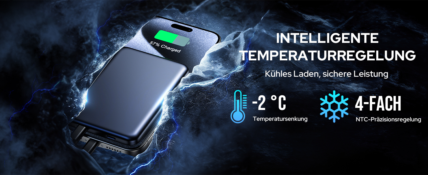 Powerbank TRKOY MagSafe 5000mAh з бездротовою зарядкою та USB-C, сірий колір, для iPhone 17/16/15/14/13/12