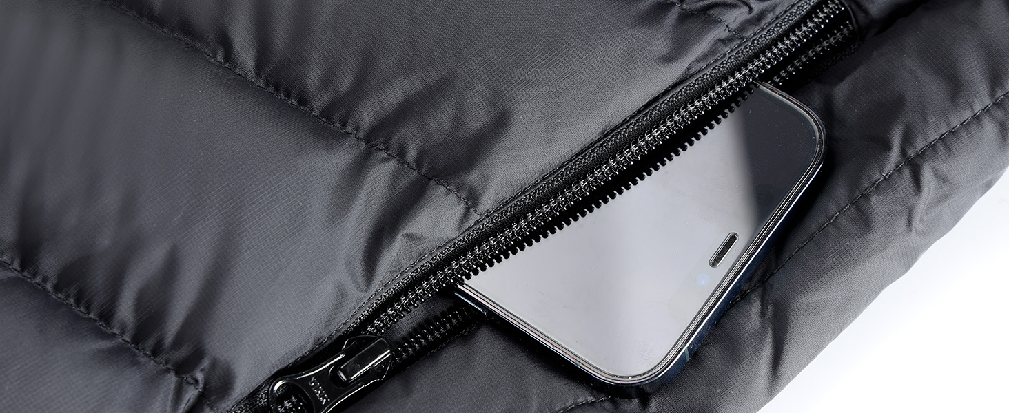 Гріюча жилетка для чоловіків та жінок з акумулятором 10000mAh, 5 зон обігріву, 3 режими температури, подвійне керування, чорна, для зимових активностей