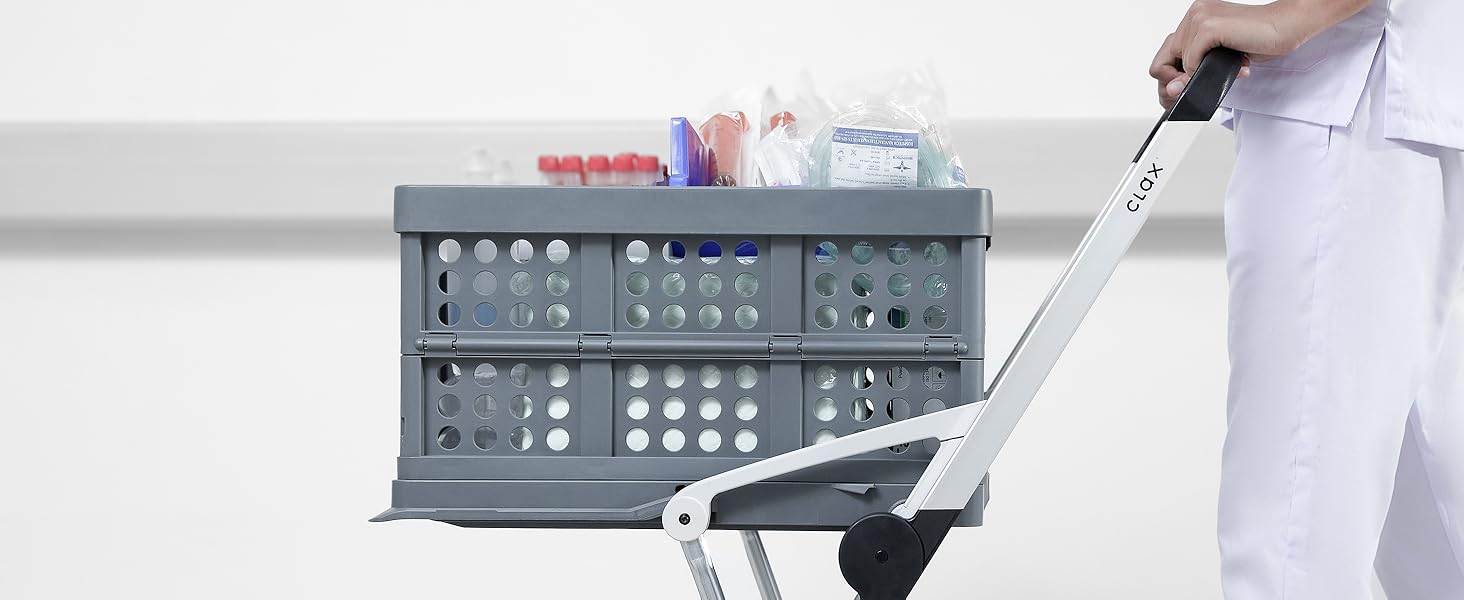 Складна пластикова коробка Clax Klappbox 45 л, сіра