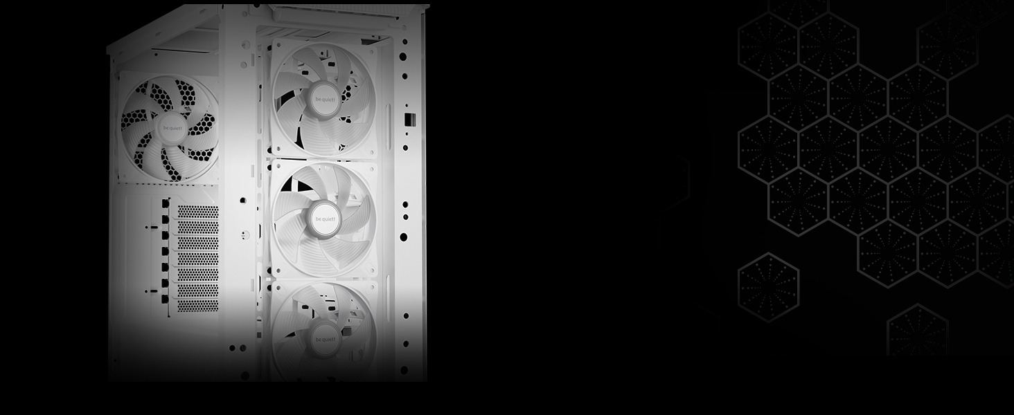 Корпус для ПК be quiet! Pure Base 501 LX (Білий) з 2 вентиляторами Pure Wings 3 140mm PWM, USB 3.2 Gen. 2 Type-C, підтримка вертикальної установки GPU