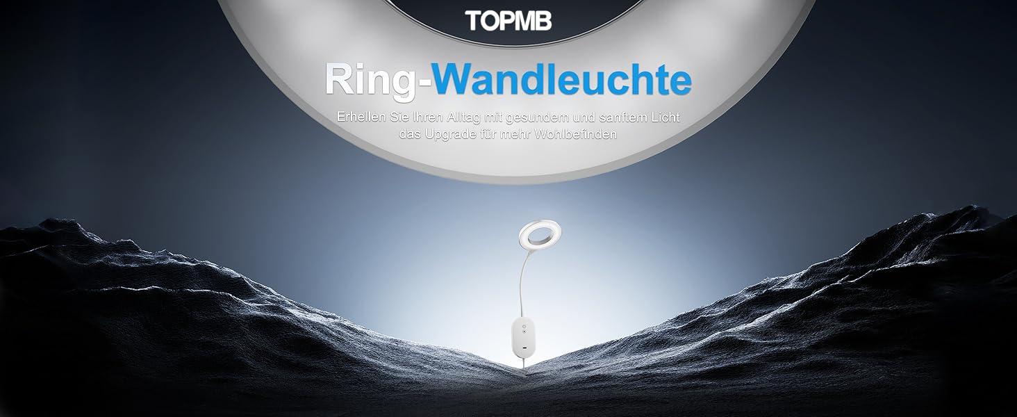 Світлодіодна настінна лампа для читання з USB, 10 Вт, 4 режими кольору, димування, функція пам'яті, таймер автовимкнення, біла