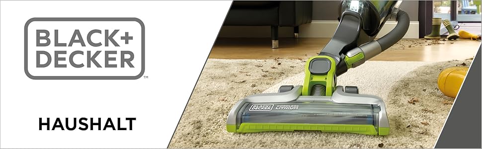 Акумуляторний пилосос BLACK+DECKER BHHV315B-QW Lithium Dustbuster з циклонною технологією та щілинною насадкою, безмішковий, білий/синій