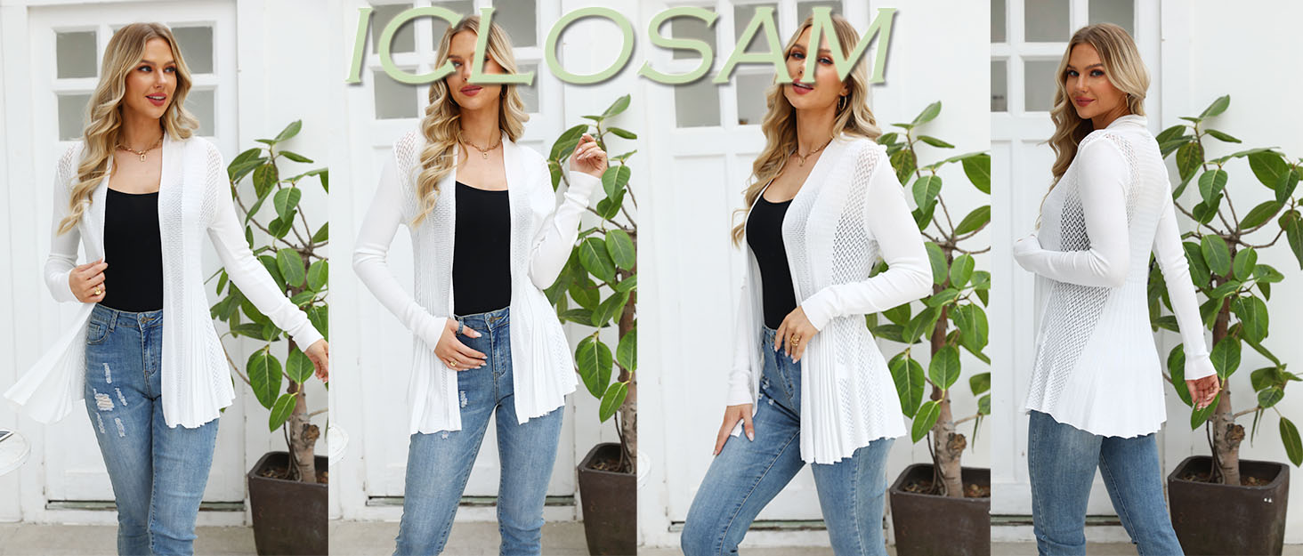 Жіночий легкий кардиган iClosam з довгим рукавом: стильний та зручний вибір для літа