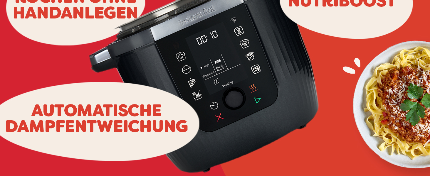 Мультиварка Instant Pot Plus 9-в-1 з нержавіючої сталі, 5.7 л – мультикочер, пароварка, рисоварка, йогуртниця, функція Vacuum, Sterilizer, Wi-Fi