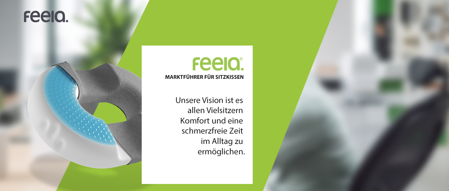 Ортопедичний сидіння-кільце Feela® з 3 рівнями жорсткості для геморою та післяпологового періоду, чорний (60-80 кг)