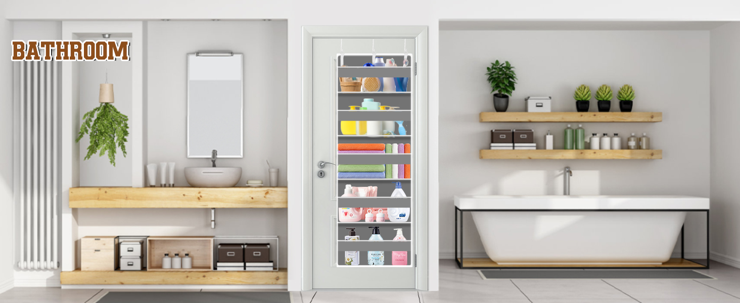 Органайзер на двері 5-поверховий складний, темно-сірий – для ванної, дитячої, кемпінгу